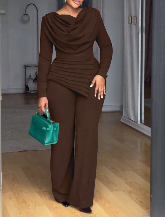 Cropped Top Flared Pants Fashion Casual Set - Image 8