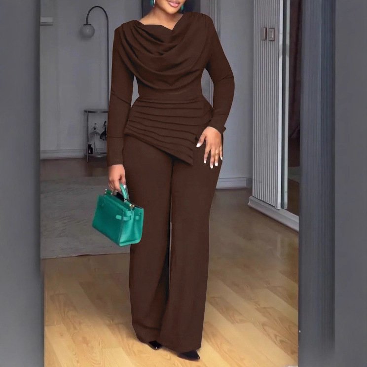 Cropped Top Flared Pants Fashion Casual Set - Image 9