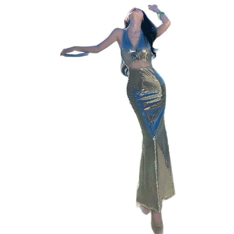 Sequined Evening Gown High-end Light-luxury Dress For Annual Company Events - Image 4